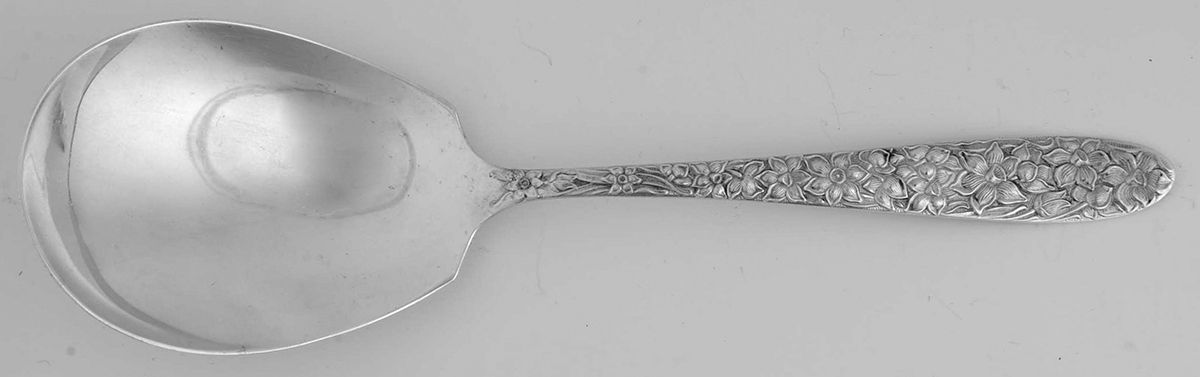 Narcissus (Sterling, 1936) Small Solid Berry/Casserole Spoon by National Silver Co-1