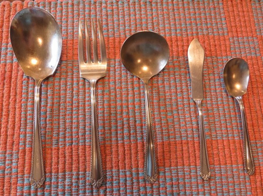 New Gadroon (Silverplate, 1935) Gravy Ladle with No Spout Stainless Bowl HC by National Silver Co-1