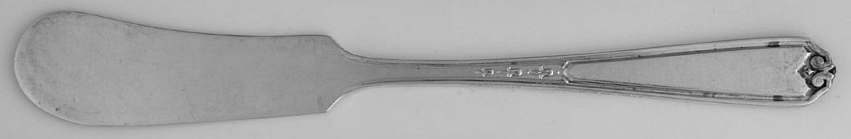 No. 1 (Sterling, 1925) Flat Handle Butter Spreader by National Silver Co-1
