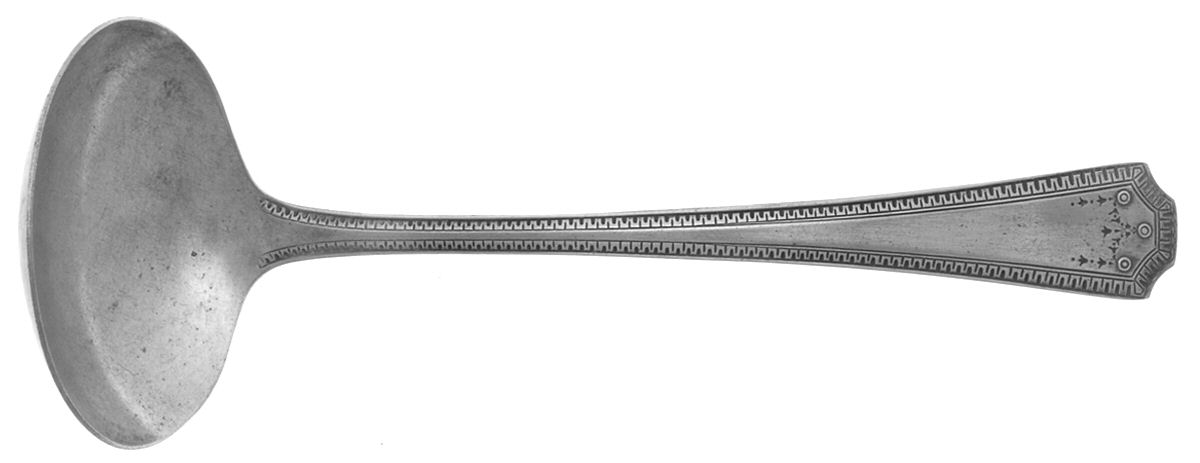 Adam (Silverplate) Solid Gravy Ladle by National Silver Co-1