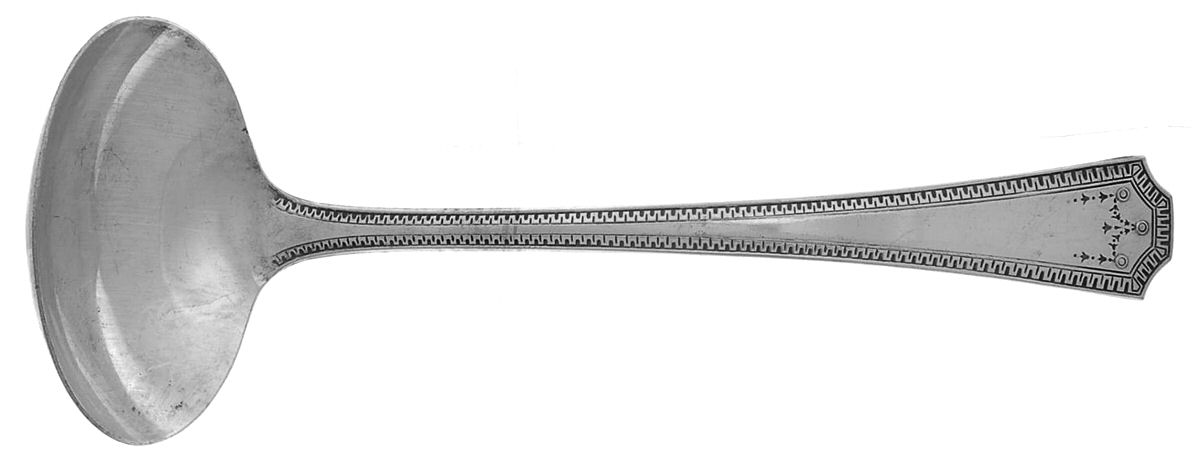 Adam (Silverplate) Solid Piece Cream Ladle by National Silver Co-1
