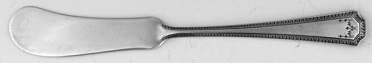 Adam (Silverplate) Flat Handle Butter Spreader by National Silver Co-1