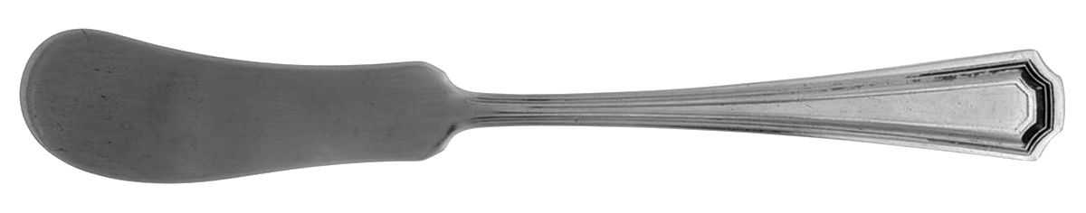 One (Silverplate, 1915) Flat Handle Butter Spreader by National Silver Co-1
