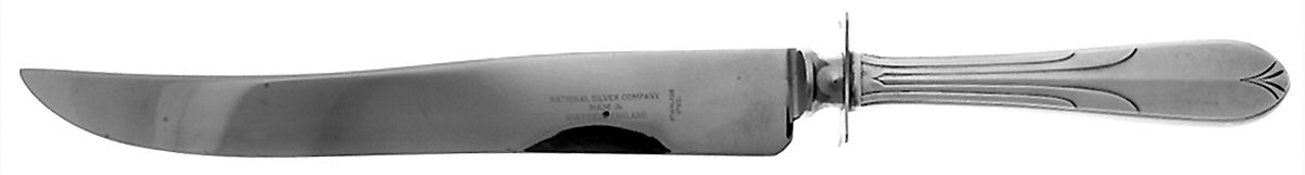 Overture (Sterling, 1936, No Monograms) Large Stainless Blade Roast Carving Knife by National Silver Co-1