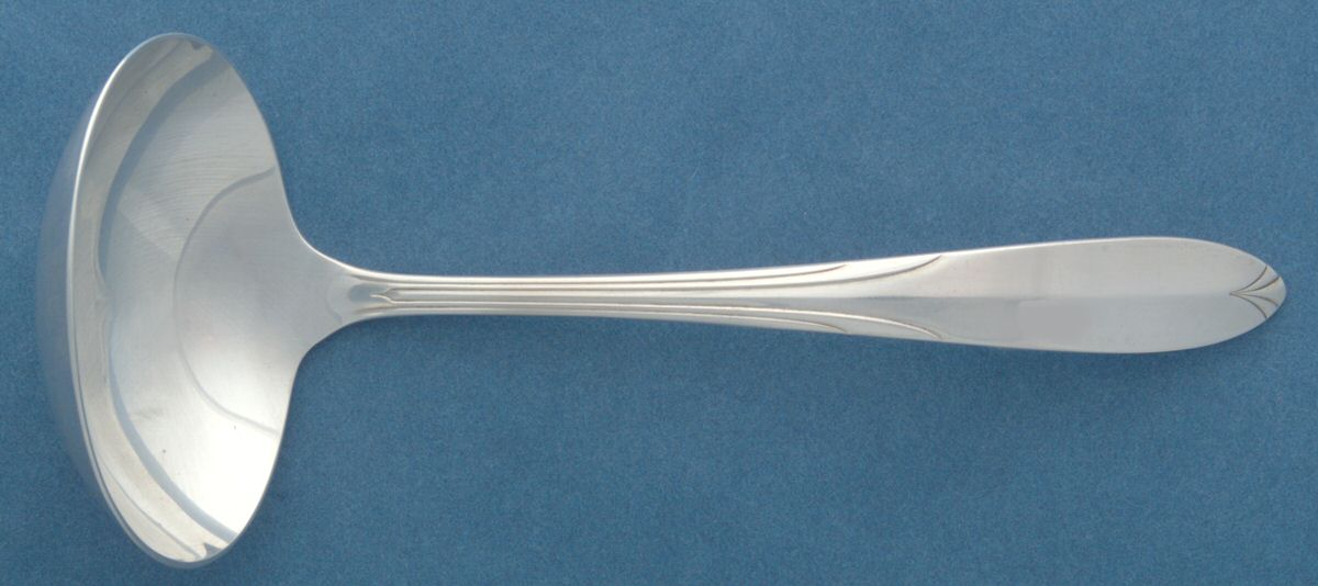 Overture (Sterling, 1936, No Monograms) Solid Gravy Ladle by National Silver Co-1