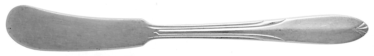 Overture (Sterling, 1936, No Monograms) Flat Handle Butter Spreader by National Silver Co-1