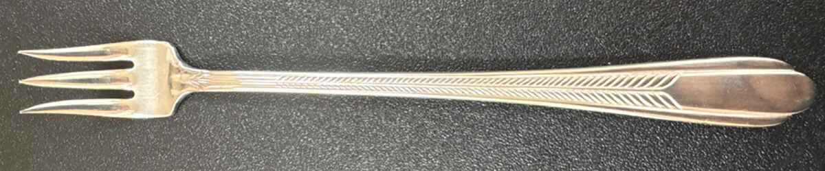 Plume (Silverplate, 1935) Cocktail/Seafood Fork by National Silver Co-1