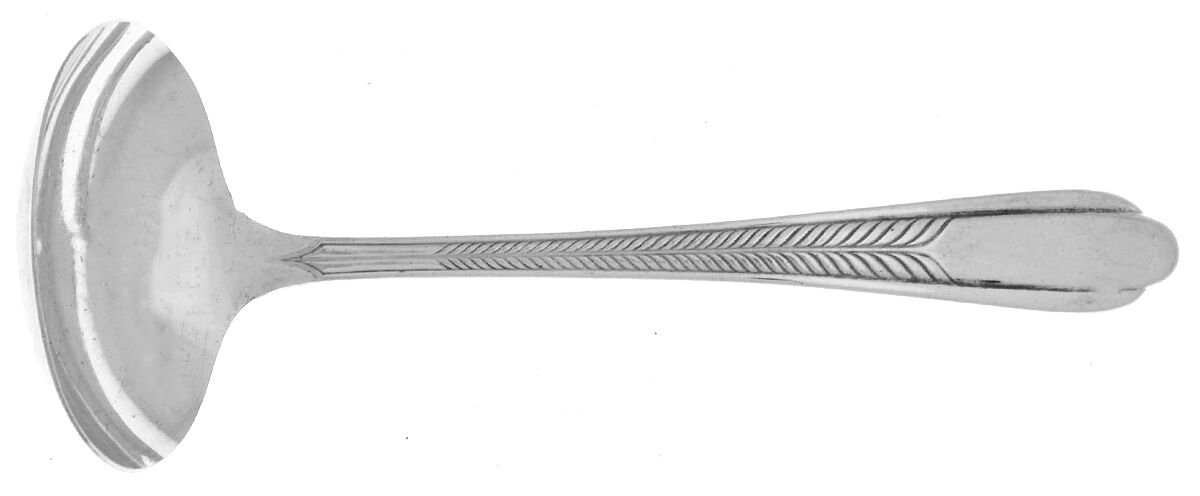 Plume (Silverplate, 1935) Solid Gravy Ladle by National Silver Co-1