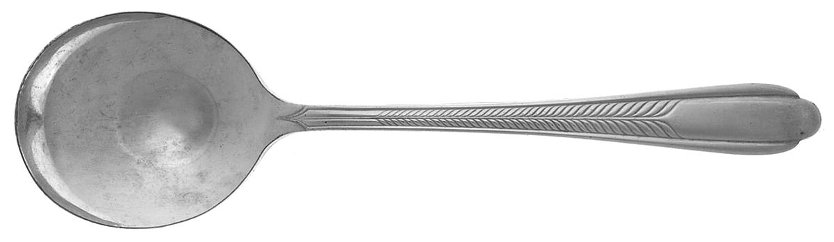 Plume (Silverplate, 1935) Round Bowl Soup Spoon (Gumbo) by National Silver Co-1