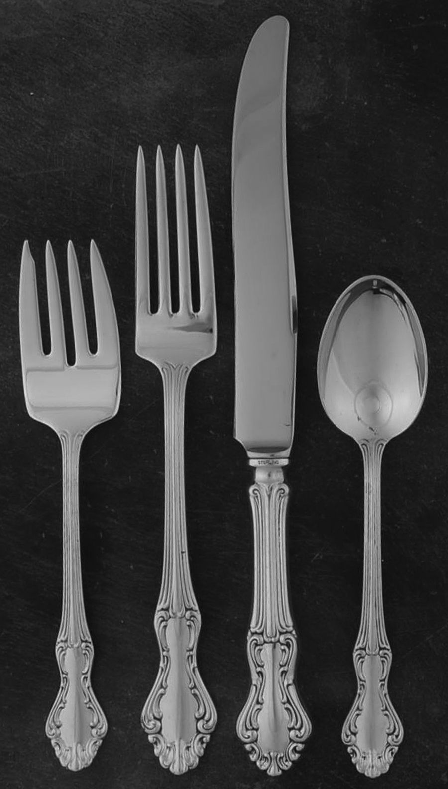Princess Elizabeth (Sterling, 1942) 4 Piece Place Size Setting by National Silver Co-1
