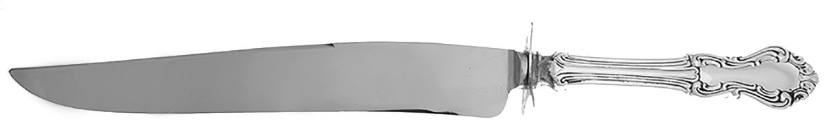 Princess Elizabeth (Sterling, 1942) Large Stainless Blade Roast Carving Knife by National Silver Co-1