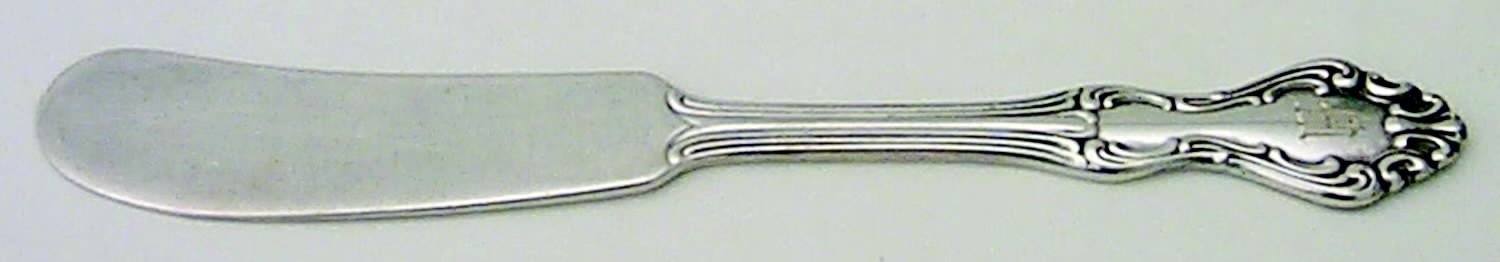 Princess Elizabeth (Sterling, 1942) Flat Handle Butter Spreader by National Silver Co-1