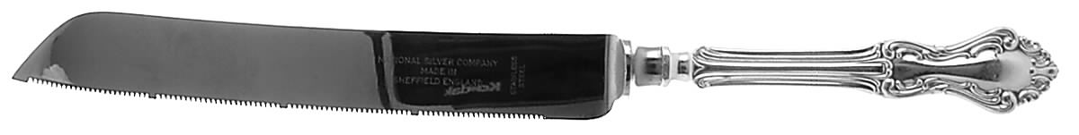 Princess Elizabeth (Sterling, 1942) Bread Knife with Stainless Blade by National Silver Co-1