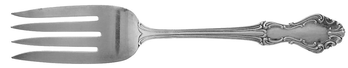 Princess Elizabeth (Sterling, 1942) Medium Solid Cold Meat Serving Fork by National Silver Co-1