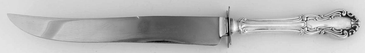 Princess Elizabeth (Sterling, 1942) Large Stainless Blade Roast Carving Knife by National Silver Co-1