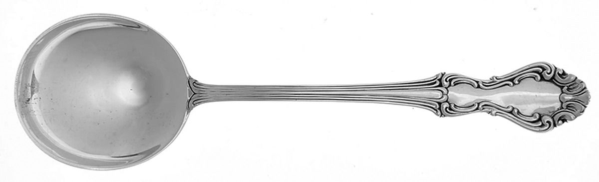 Princess Elizabeth (Sterling, 1942) Round Bowl Soup Spoon (Gumbo) by National Silver Co-1