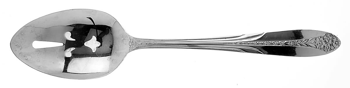 Princess Royal (Silverplate, 1930) Pierced Tablespoon (Serving Spoon) by National Silver Co-1