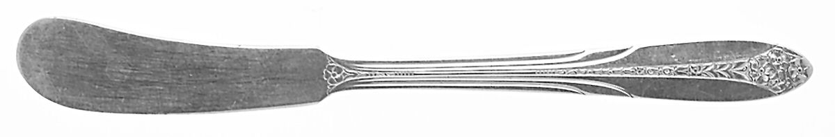 Princess Royal (Silverplate, 1930) Flat Handle Butter Spreader by National Silver Co-1