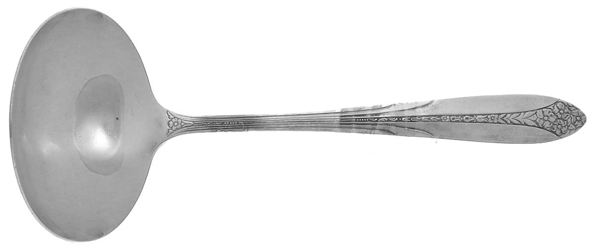 Princess Royal (Silverplate, 1930) Solid Gravy Ladle by National Silver Co-1