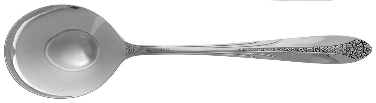 Princess Royal (Silverplate, 1930) Round Bowl Soup Spoon (Gumbo) by National Silver Co-1