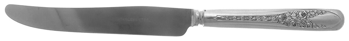 Rose and Leaf (Silverplate, 1937) New French Solid Knife by National Silver Co-1