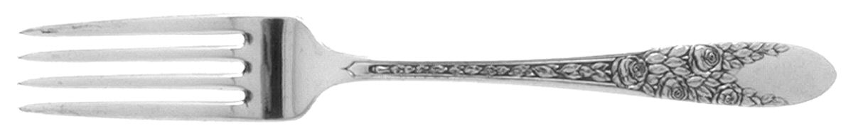 Rose and Leaf (Silverplate, 1937) Fork by National Silver Co-1