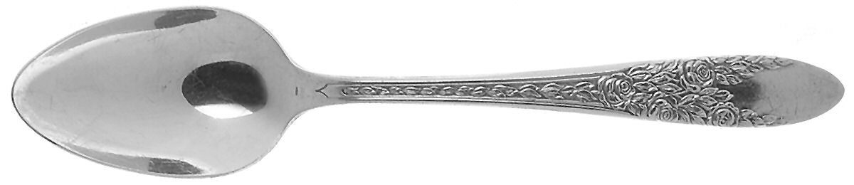 Rose and Leaf (Silverplate, 1937) Demitasse Spoon by National Silver Co-1