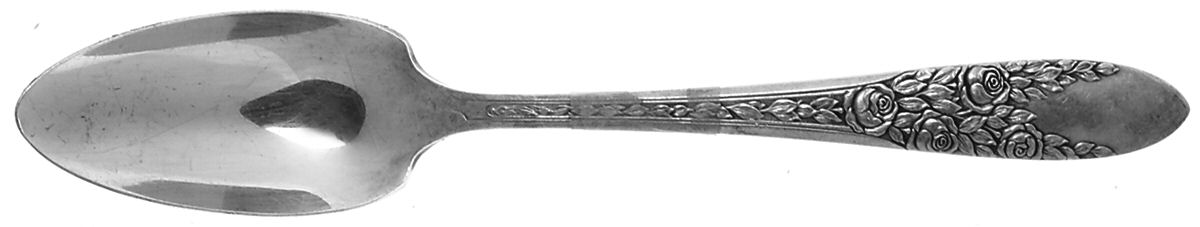 Rose and Leaf (Silverplate, 1937) Fruit/Orange Spoon by National Silver Co-1