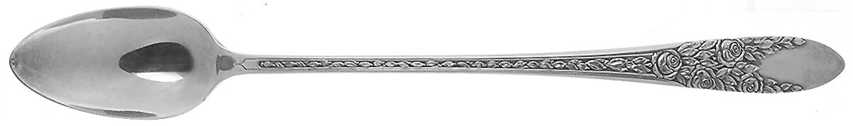Rose and Leaf (Silverplate, 1937) Iced Tea Spoon by National Silver Co-1