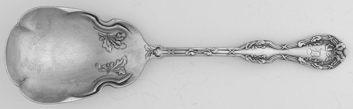 Royal Oak (Silverplate, 1906) Solid Smooth Casserole Spoon by National Silver Co-1