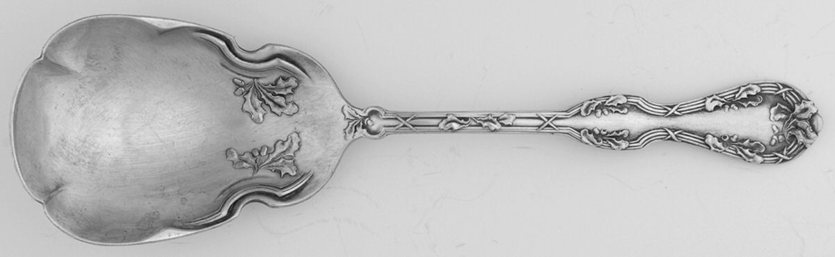 Royal Oak (Silverplate, 1906) Solid Smooth Casserole Spoon by National Silver Co-1