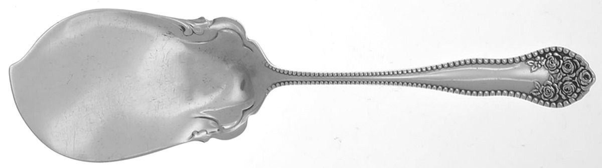 Rose-York Rose (Silverplate, 1910, No Monograms) Large Solid Jelly Server by National Silver Co-1