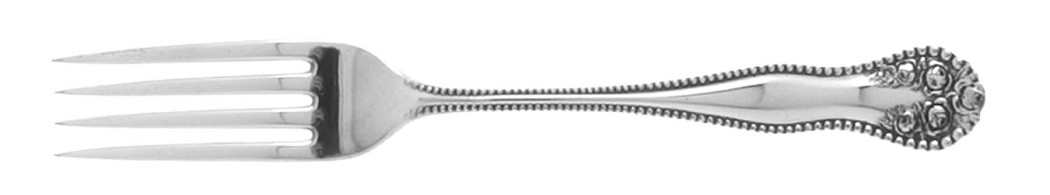Rose-York Rose (Silverplate, 1910, No Monograms) Fork by National Silver Co-1