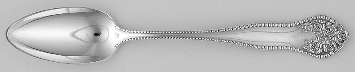 Rose-York Rose (Silverplate, 1910, No Monograms) Fruit/Orange Spoon by National Silver Co-1