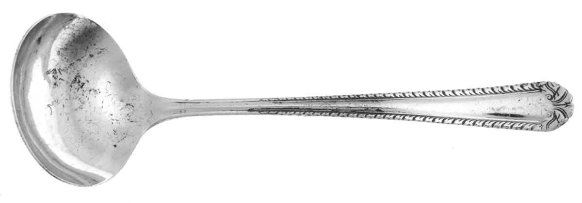 Shirley (Sterling, 1930) Solid Piece Cream Ladle by National Silver Co-1