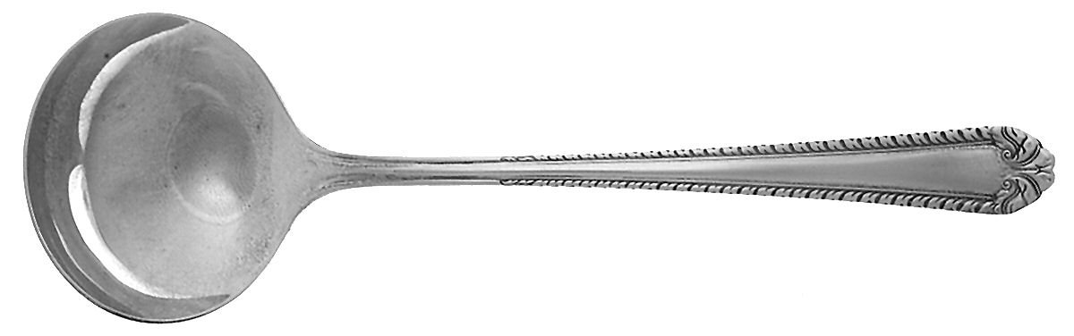 Shirley (Sterling, 1930) Round Bowl Soup Spoon (Bouillon) by National Silver Co-1