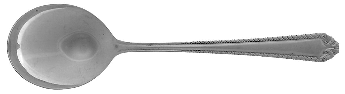 Shirley (Sterling, 1930) Round Bowl Soup Spoon (Cream Soup) by National Silver Co-1