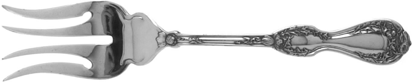 Thistle (Silverplate) Small Solid Cold Meat Serving Fork by National Silver Co-1