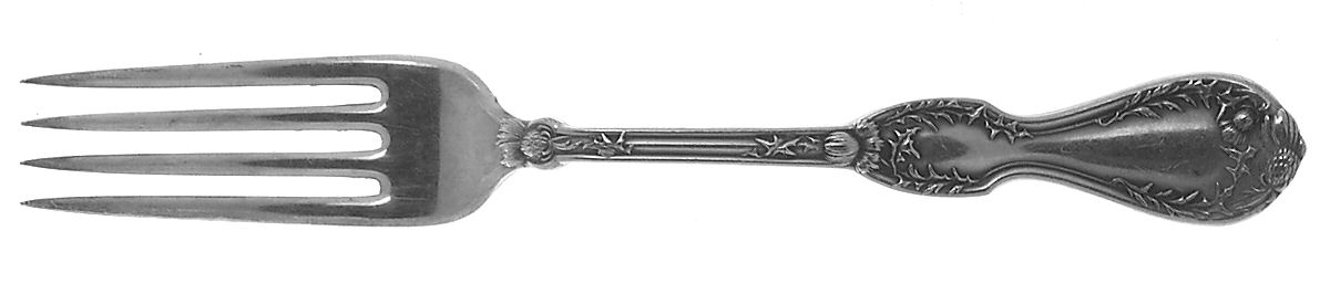 Thistle (Silverplate) Fork by National Silver Co-1