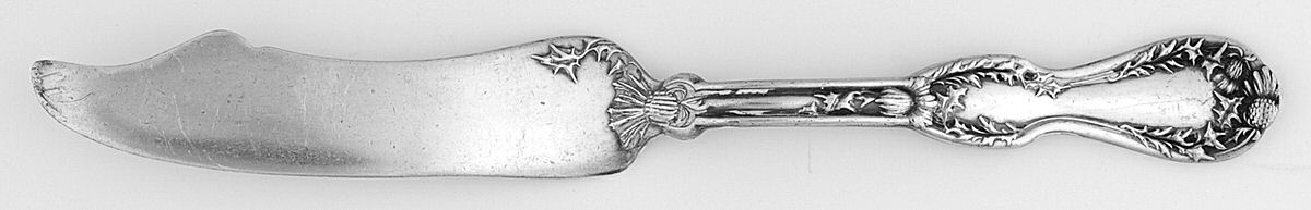 Thistle (Silverplate) Flat Handle Master Butter Knife by National Silver Co-1
