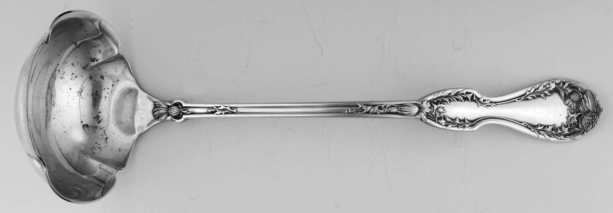 Thistle (Silverplate) Oyster Ladle Solid Piece by National Silver Co-1