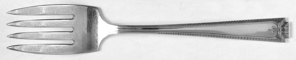 Viceroy One (Silverplate) Medium Solid Cold Meat Serving Fork by National Silver Co-1