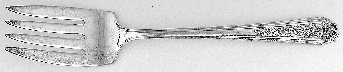 Viceroy Two (Silverplate) Medium Solid Cold Meat Serving Fork by National Silver Co-1