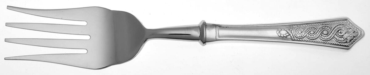 Celtic (Silverplate) Cold Meat Fork Large, Stainless Tines HC by Newbridge-1
