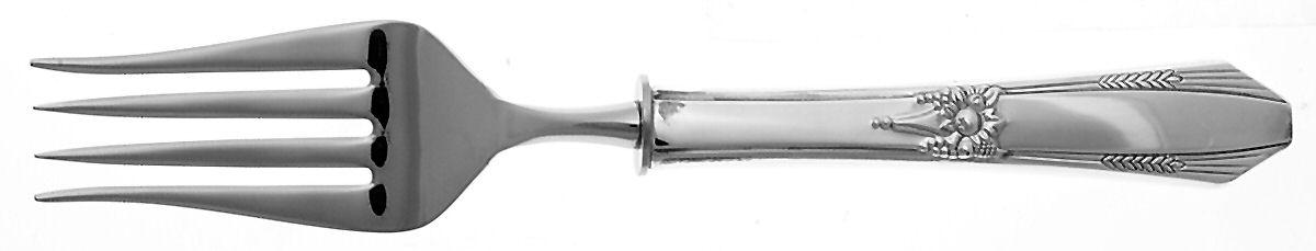Laurier (Sterling) Large Stainless-Tine Cold Meat Serving Fork by Northumbria-1