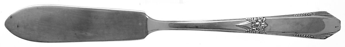Laurier (Sterling) Flat Handle Master Butter Knife by Northumbria-1
