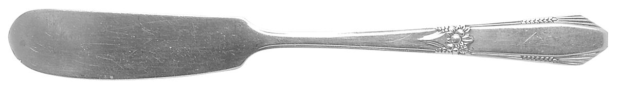 Laurier (Sterling) Flat Handle Butter Spreader by Northumbria-1