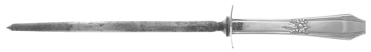 Laurier (Sterling) Large Knife Sharpener-Steel Rod w/Sterling Guard by Northumbria-1