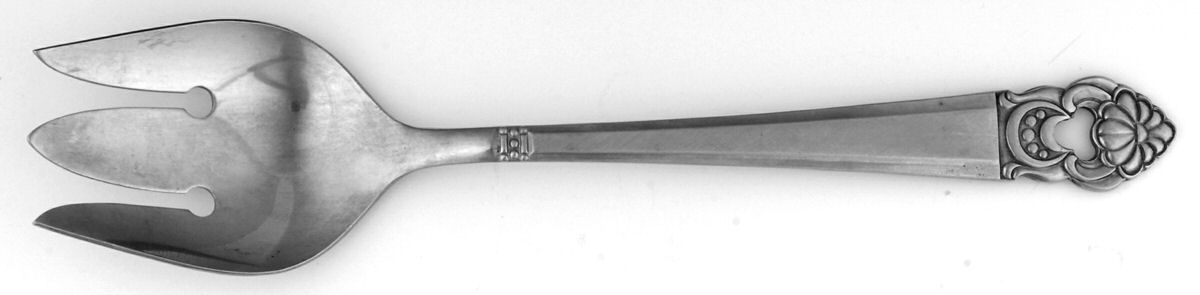 NST75 (Stainless) Medium Solid Cold Meat Serving Fork by National Stainless-1