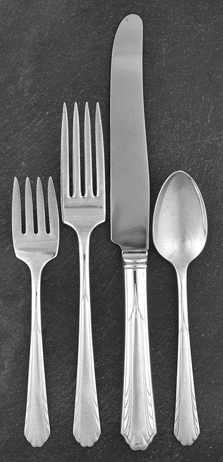 NTS16 (Silverplate) 4 Piece Place Setting by National Silver Co-1
